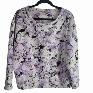 Women's Purple Marble Long Sleeve Top